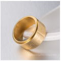 Wholesale Hot Selling Chinese Style Buddhist Rings Stainless Steel Ring Jewelry Titanium Steel Rings